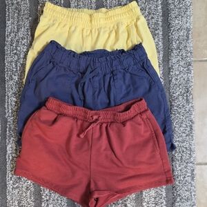Kids Casual Shorts Set - Red, Blue, Yellow